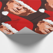 DONALD TRUMP CHRISTMAS SANTA Wrapping Paper Geschenkpapier (Ecke)