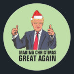 DONALD TRUMP CHRISTMAS STICKERS<br><div class="desc">DONALD TRUMP CHRISTMAS STICKER. WEIHNACHTEN WIEDER GROSS ZU MACHEN.</div>