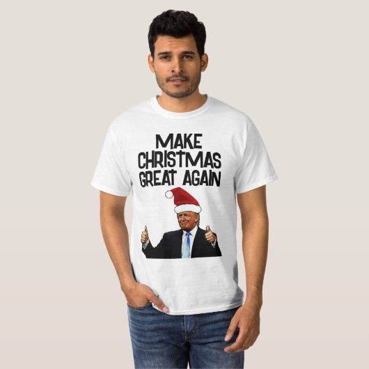 DONALD TRUMP CHRISTMAS WIEDER GROSS T - SHIRT (Vorne ganz)