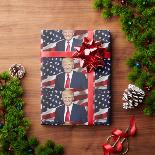 DONALD TRUMP CHRISTMAS WRAPPING PAPIER GESCHENKPAPIER (Feiertagsgeschenk)