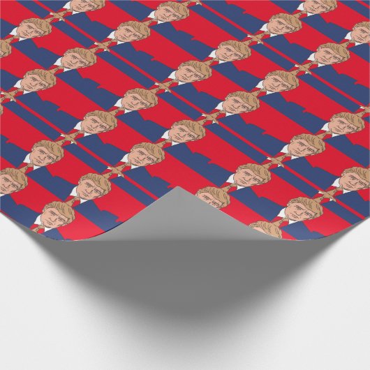 DONALD TRUMP CHRISTMAS WRAPPING PAPIER GESCHENKPAPIER (Ecke)