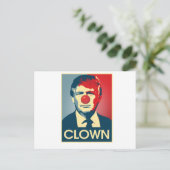 Donald Trump CLOWN — Anti-Trump 2016 - Postkarte (Stehend Vorderseite)