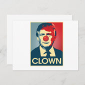 Donald Trump CLOWN — Anti-Trump 2016 - Postkarte (Vorne/Hinten)
