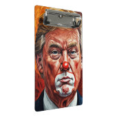 Donald Trump Clown Mini Klemmbrett (Schrägansicht)