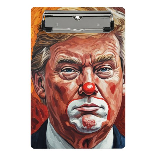 Donald Trump Clown Mini Klemmbrett (Vorderseite)