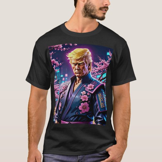 Donald Trump Cyberpunk Samurai Warrior T-Shirt (Vorderseite)
