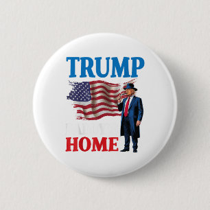 Donald Trump Daddys Zuhause American Flag Patrioti Button