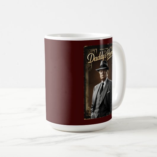 Donald Trump Daddys Zuhause Funny Christmas MAGA Kaffeetasse (VorderseiteRechts)