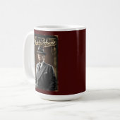 Donald Trump Daddys Zuhause Funny Christmas MAGA Kaffeetasse (Vorderseite Links)