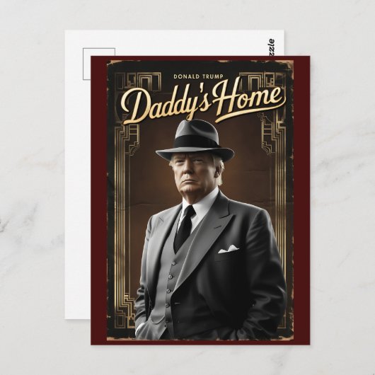 Donald Trump Daddys Zuhause Funny Christmas MAGA Postkarte (Vorne/Hinten)