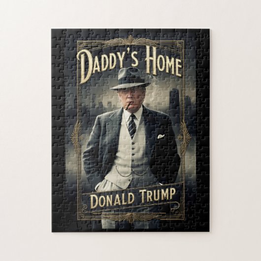 Donald Trump Daddys Zuhause Funny MAGA Movie Poste Puzzle (Vertikal)