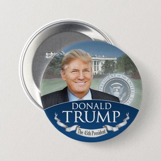 Donald Trump, das 45. Präsident Foto Weiße Haus Button (Vorne & Hinten)