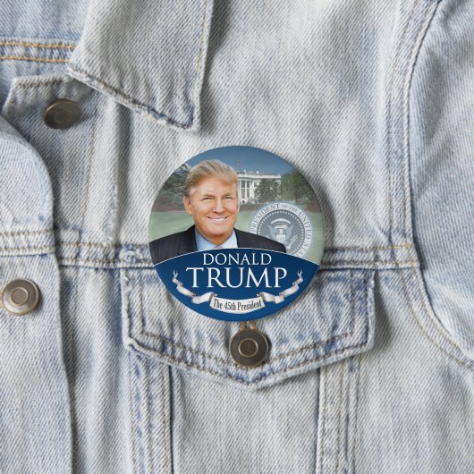Donald Trump, das 45. Präsident Foto Weiße Haus Button (Beispiel)