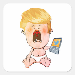 Donald Trump, das Baby Quadratischer Aufkleber