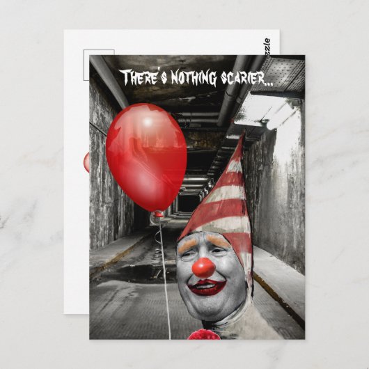 Donald Trump: Der Clown-Funny-Custom-Text Postkarte (Vorne/Hinten)