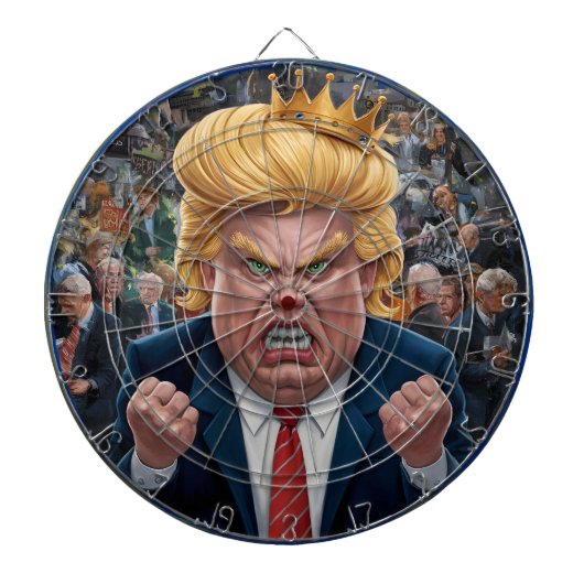 Donald Trump der König der Darts Dartscheibe (vorne)