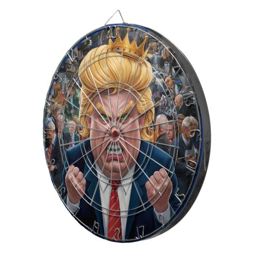 Donald Trump der König der Darts Dartscheibe (Vorderseite rechts)
