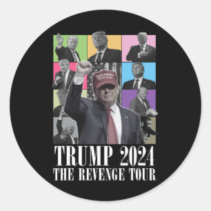 Donald Trump - Die Rache Tour 2024 für Männer und  Runder Aufkleber