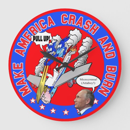 Donald Trump Doomsday Clock (Large) Große Wanduhr (Vorderseite)