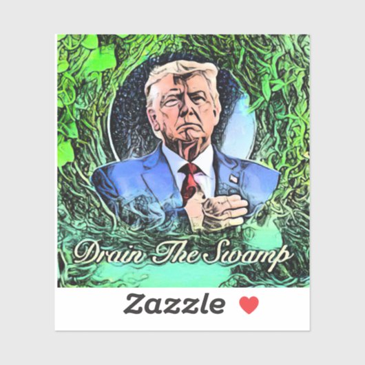 Donald trump Drain The Swamp 2024 decal Aufkleber (Blatt)