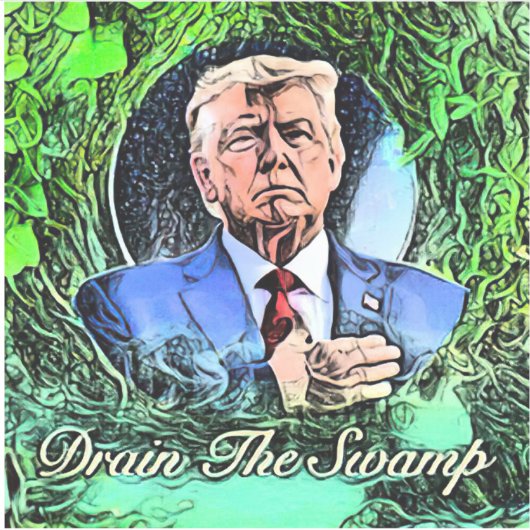 Donald trump Drain The Swamp 2024 decal Aufkleber (Vorderseite)