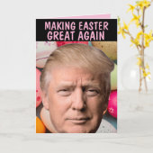 DONALD TRUMP EASTER WIEDER GROSS GREETKARTE KARTE (Gelbe Blume)