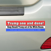 Donald Trump eins und getan! Autoaufkleber (Auf Auto)
