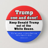 Donald Trump eins und getan! Schaltfläche Button (Vorderseite)