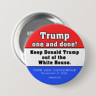 Donald Trump eins und getan! Schaltfläche Button