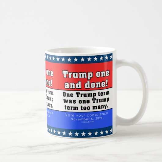 Donald Trump eins und getan! Tasse (Rechts)