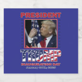Donald Trump Einweihung 2025 Schaumweinetikett (Einzelnes Label)