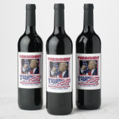 Donald Trump Einweihung 2025 Weinetikett (Flaschen)