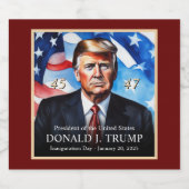 Donald Trump Einweihung einzigartiger Sammler Bierflaschenetikett (Einzelnes Label)