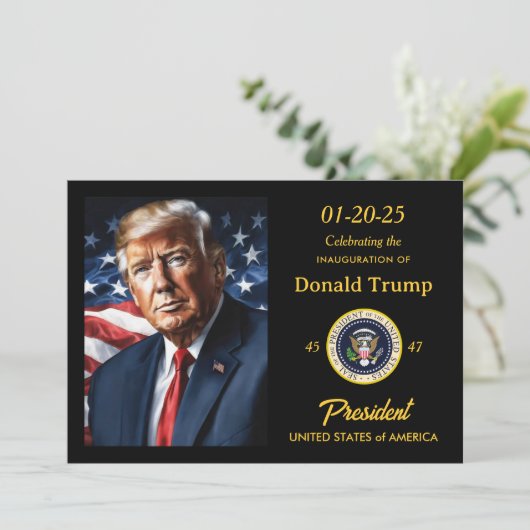 Donald Trump Einweihung Party Fundraiser beobachte Einladung (Stehend Vorderseite)