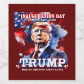 Donald Trump Einweihung Party Wein Weinetikett (Einzelnes Label)