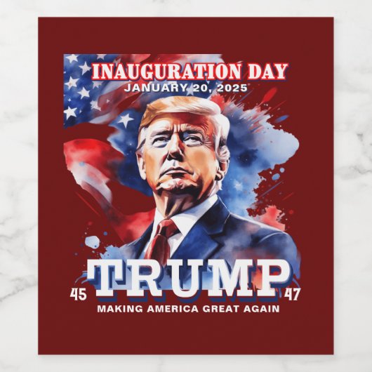 Donald Trump Einweihung Party Wein Weinetikett (Einzelnes Label)