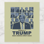 DONALD TRUMP ERA WEINETIKETT (Einzelnes Label)