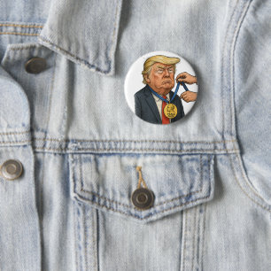 Donald Trump erhält Friedensnobelpreis Button