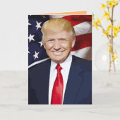 DONALD TRUMP ERNTEDANK GREETCARDS KARTE (Gelbe Blume)