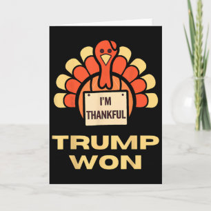 Donald Trump Erntedankfest-Shirt Ich bin dankbar D Karte