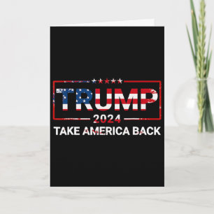 Donald Trump erobert Amerika Zurück Us Flagge 4. J Karte