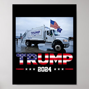 Donald Trump fährt Garge Truck - Garge Truck Trump Poster