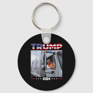 Donald Trump fährt Garge Truck - Garge Truck Trump Schlüsselanhänger