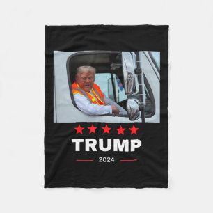 Donald Trump fährt in Garbage Truck 2 Fleecedecke