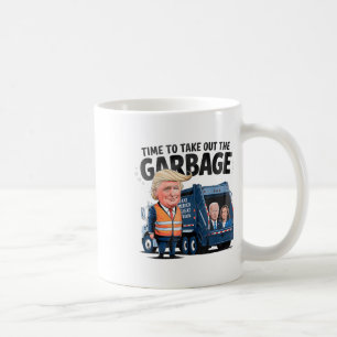 Donald Trump fährt in Garbage Truck Einerwachsene Kaffeetasse