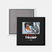 Donald Trump fährt in Garbage Truck Magnet (Vorderseite/Rückseite)
