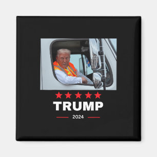 Donald Trump fährt in Garbage Truck Magnet