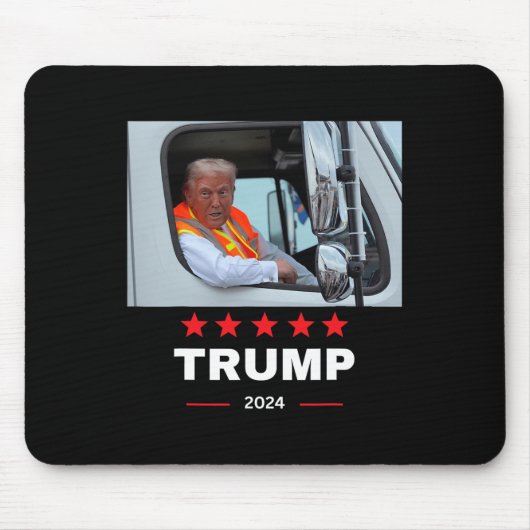 Donald Trump fährt in Garbage Truck Mousepad (Vorne)