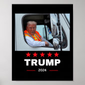 Donald Trump fährt in Garbage Truck Poster (Vorne)