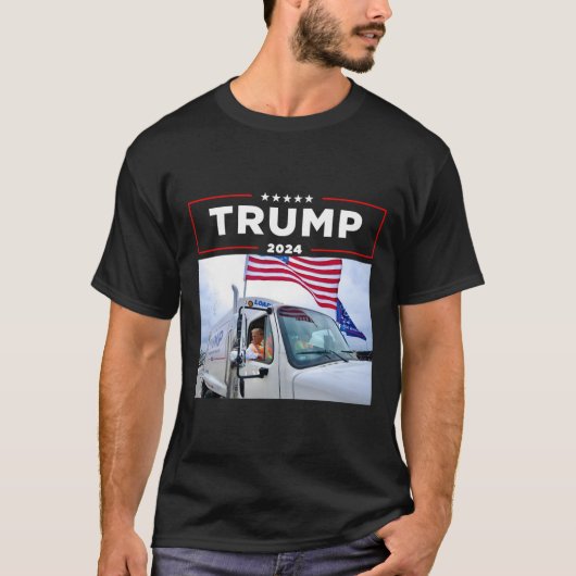 Donald Trump fährt in Garbage Truck Shirt Müll (Vorderseite)